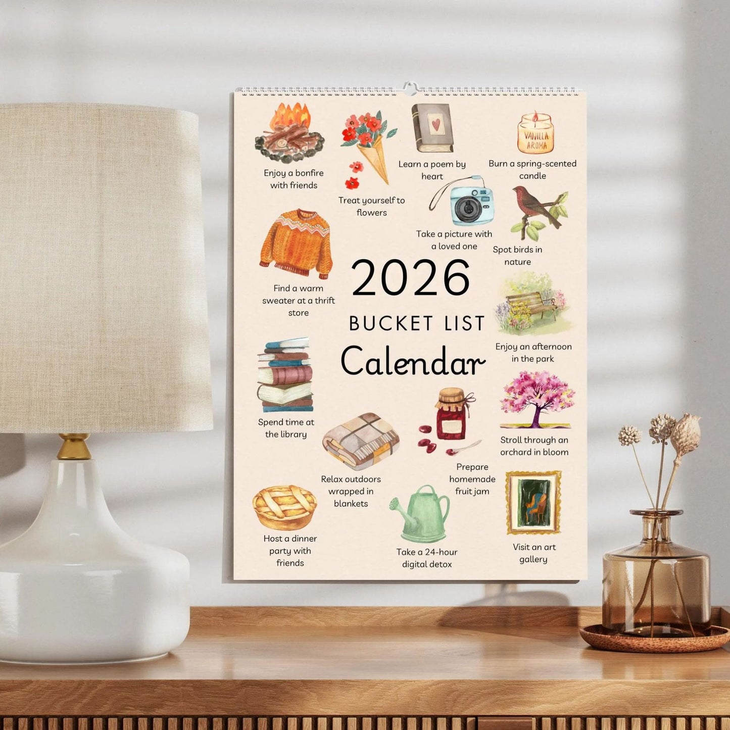 ๐
2026 Bucket List Spiral Calendar: Slow Down & Savor the Seasons