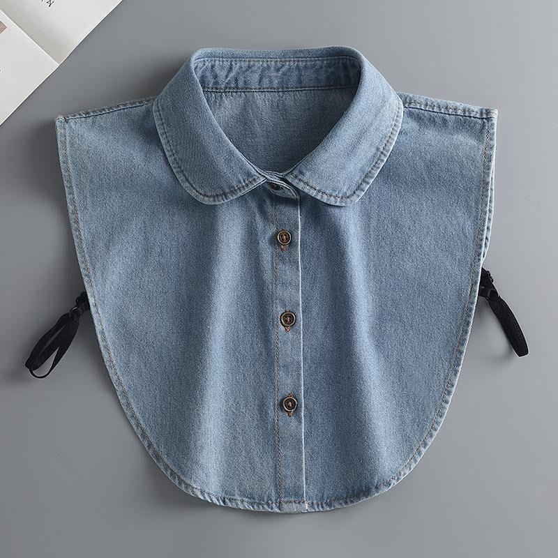Denim False Collar โ The Ultimate Layering Essential for Women ๐โจ