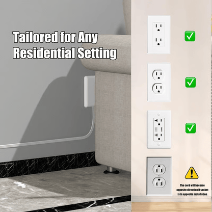 🔥🔥🏆#1 Bestselling🏆6FT Ultra Flat Plug Extension Cord Power Strip with 3 Outlets