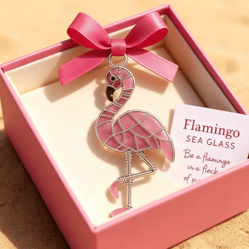 🩵🩷Handmade Sea Glass Bird Ornament