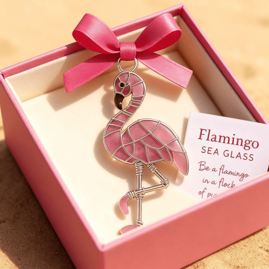 🩵🩷Handmade Sea Glass Bird Ornament