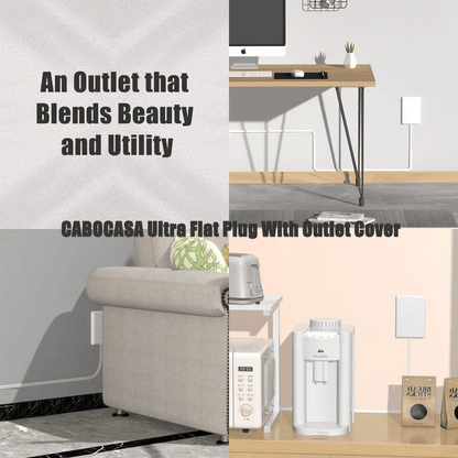 🔥🔥🏆#1 Bestselling🏆6FT Ultra Flat Plug Extension Cord Power Strip with 3 Outlets