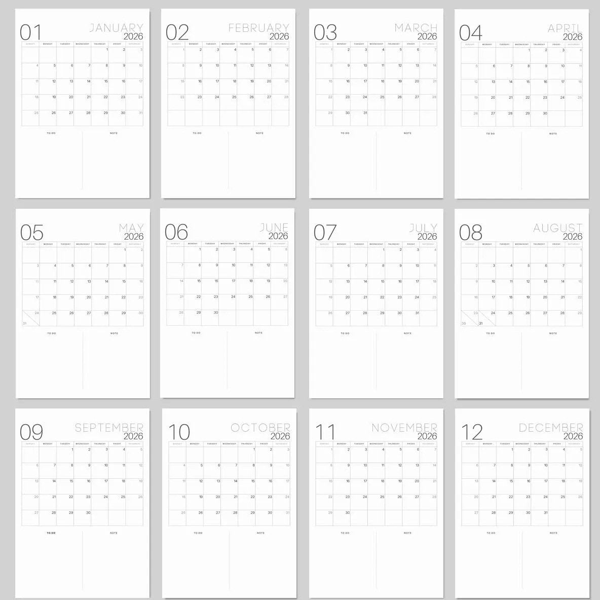 📅2026 Bucket List Spiral Calendar: Slow Down & Savor the Seasons