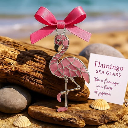 🩵🩷Handmade Sea Glass Bird Ornament