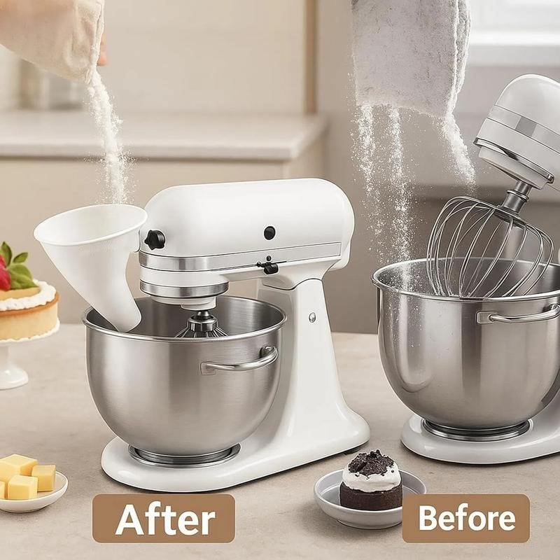 🔥LAST DAY 49% OFF - ✨Flour Funnel for Kitchen Stand Mixer
