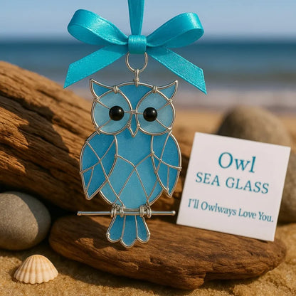 🩵🩷Handmade Sea Glass Bird Ornament